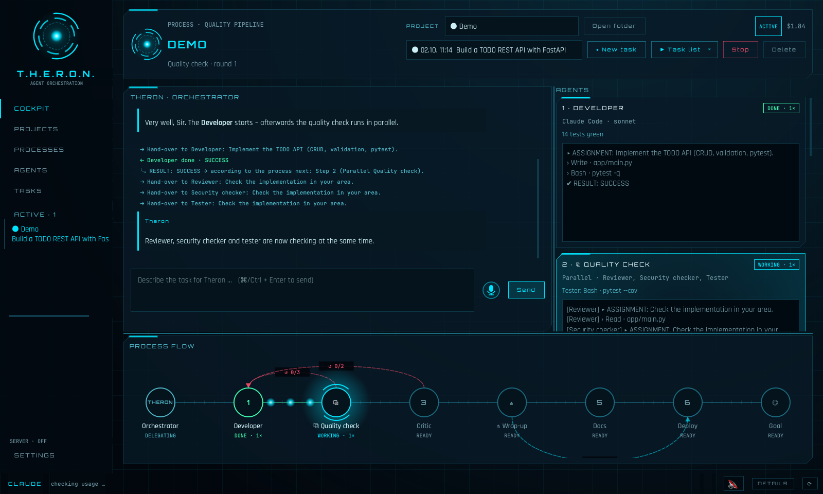 Theron cockpit